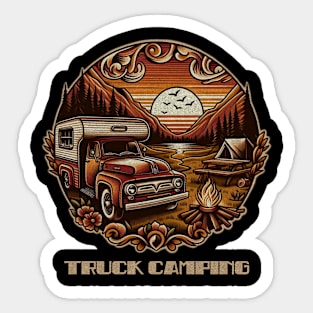 Truck camping Sticker